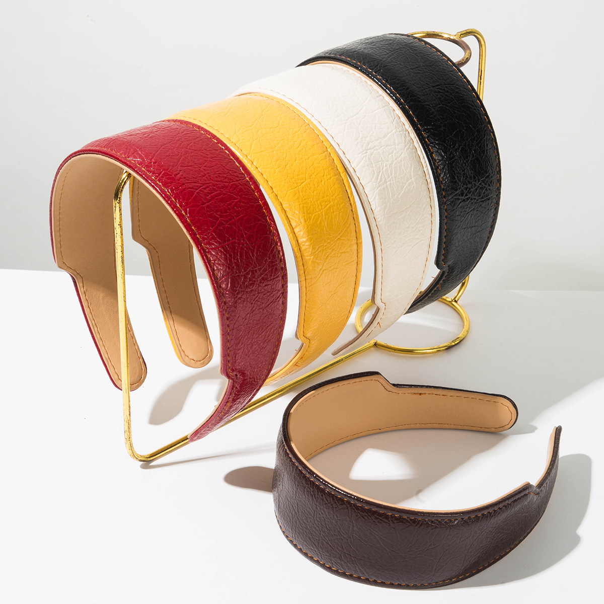 Leatherwork Pony - Elegant Korean Style Leather Hair Hoop