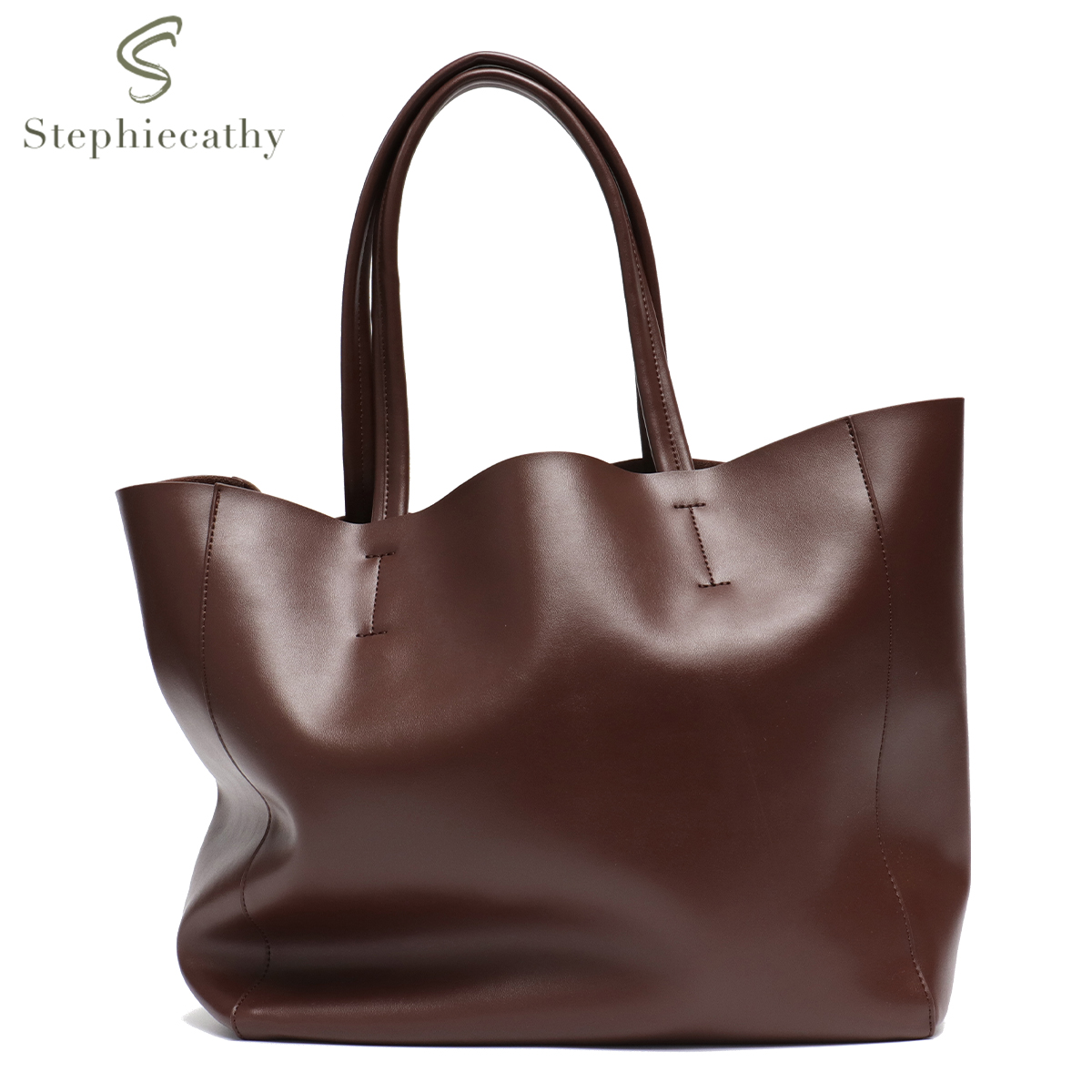 Leather Work Bag Women - Large Capacity Tote Handbag for Women