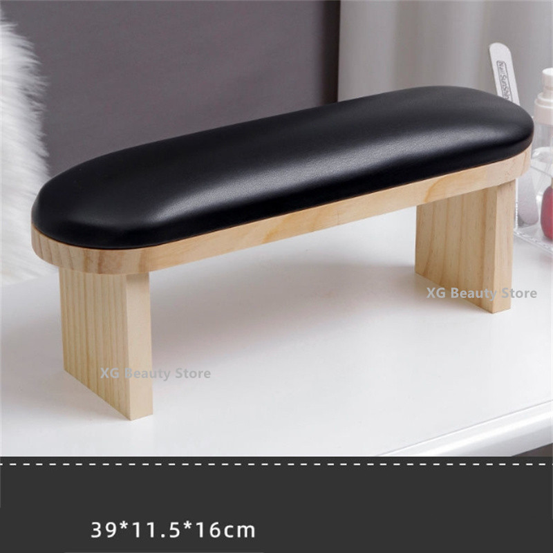 Black PU Leather Nail Art Stan - Leatherwork Desk ulasan dan harga