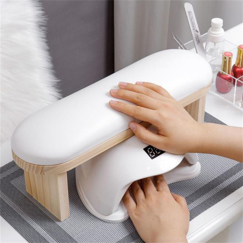 Black PU Leather Nail Art Stan - Leatherwork Desk ulasan dan harga