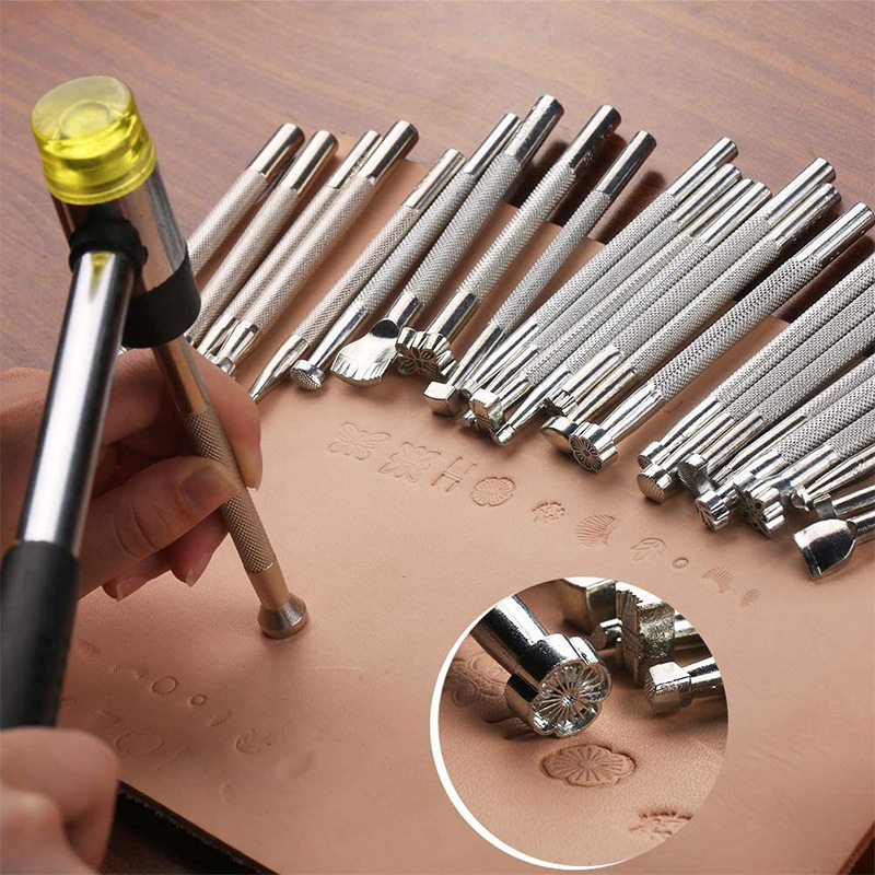 20Pcs Leather Stamping Tools L - Leatherwork Projects ulasan dan harga