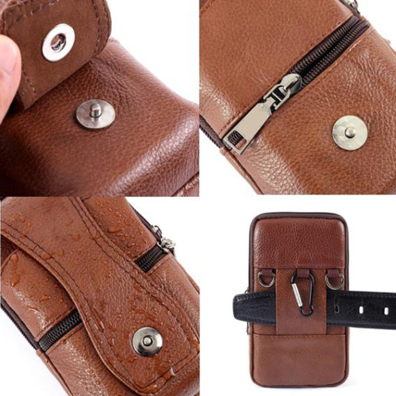 1Pcs Men Cell Phone Belt Pack  - Leatherwork Fasteners ulasan dan harga