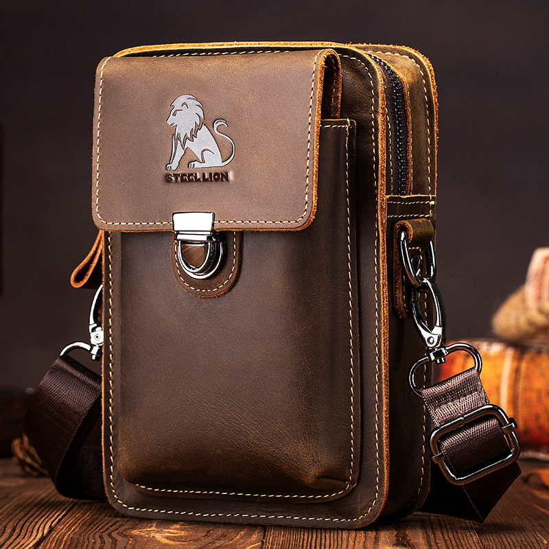 Crazy Horse Skin Men's Wearing - Leatherwork Fasteners ulasan dan harga