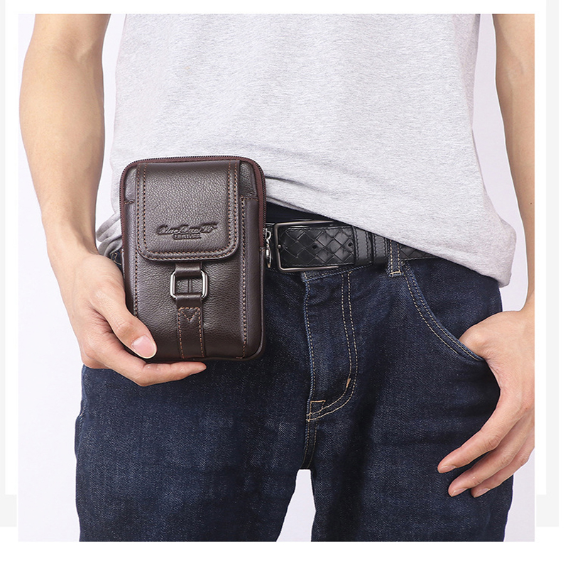 Men Cell/Mobile Phone Case Wai - Leatherwork Fasteners ulasan dan harga