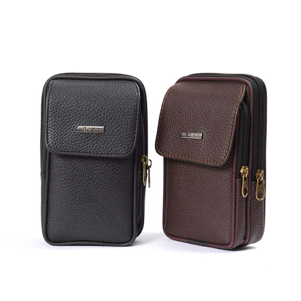 Casual PU Leather Men Waist Ba - Leatherwork Fasteners ulasan dan harga