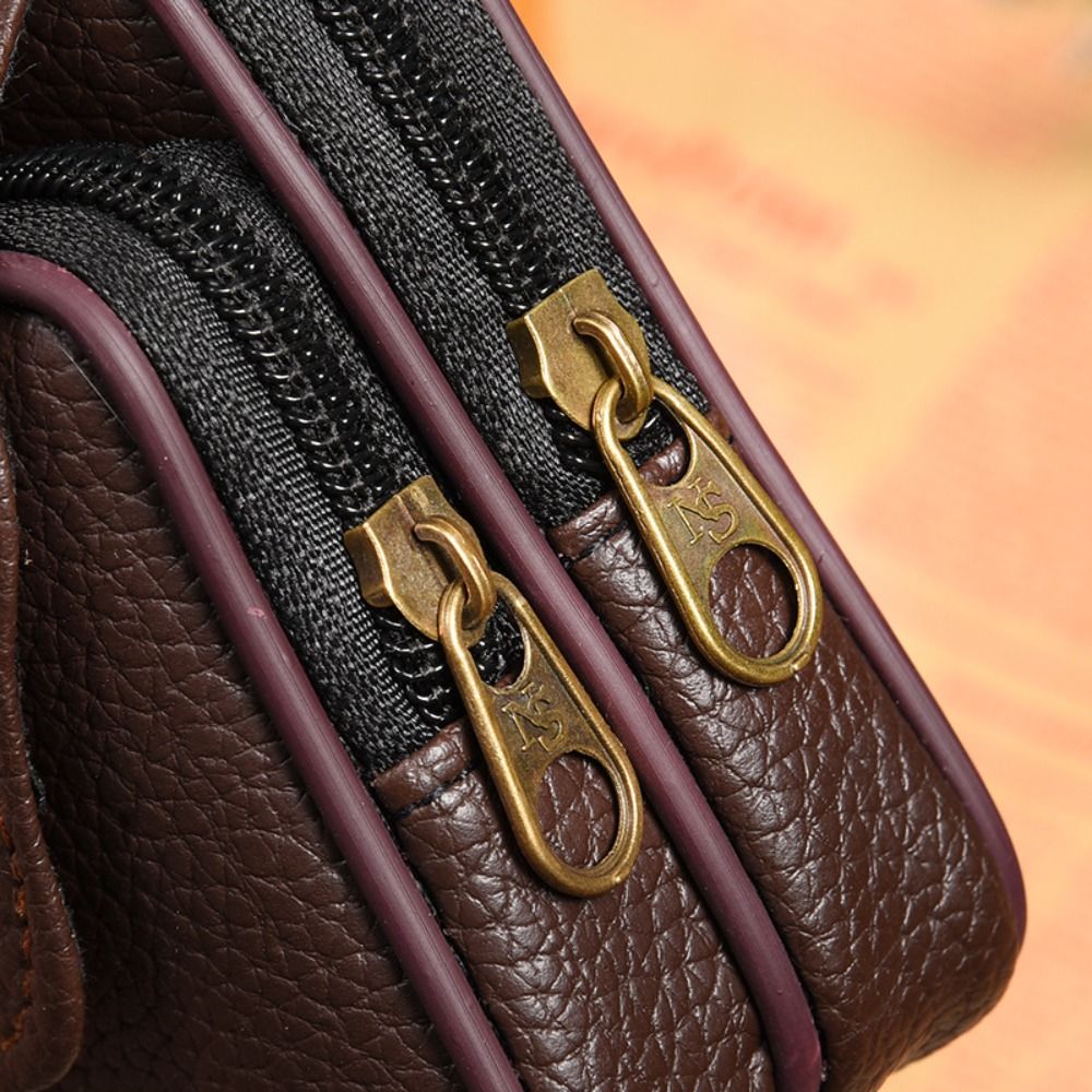 Casual PU Leather Men Waist Ba - Leatherwork Fasteners ulasan dan harga