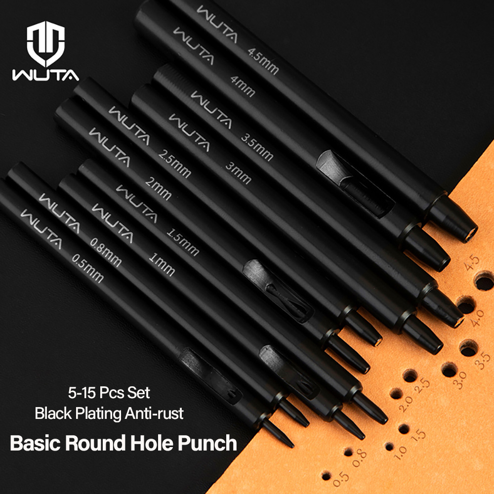 WUTA 5-15Pcs Basic Black Anti- - Leather Works Belt ulasan dan harga