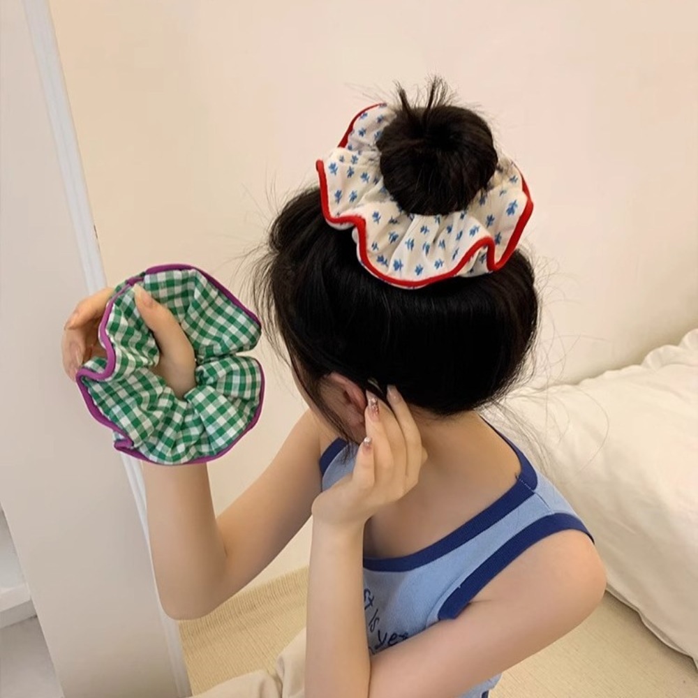 1/2pcs Floral Hair Small Fresh - Leatherwork Pony ulasan dan harga