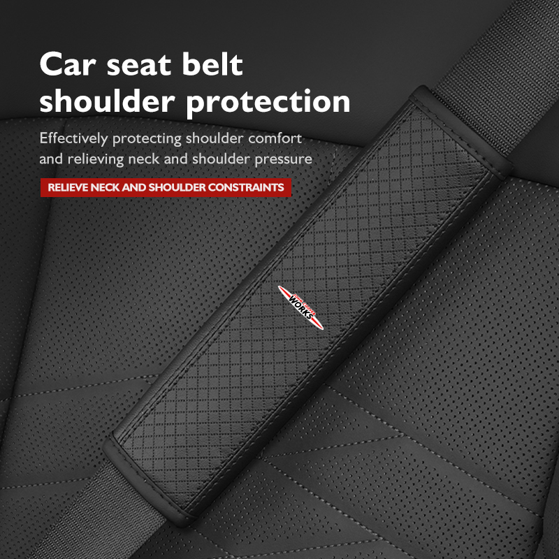 Leather Car Seat Belt Protecto - Leather Works Belt ulasan dan harga