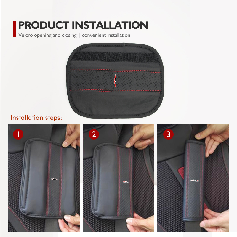 Leather Car Seat Belt Protecto - Leather Works Belt ulasan dan harga