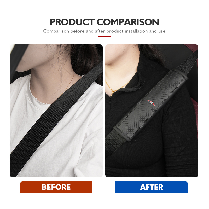 Leather Car Seat Belt Protecto - Leather Works Belt ulasan dan harga