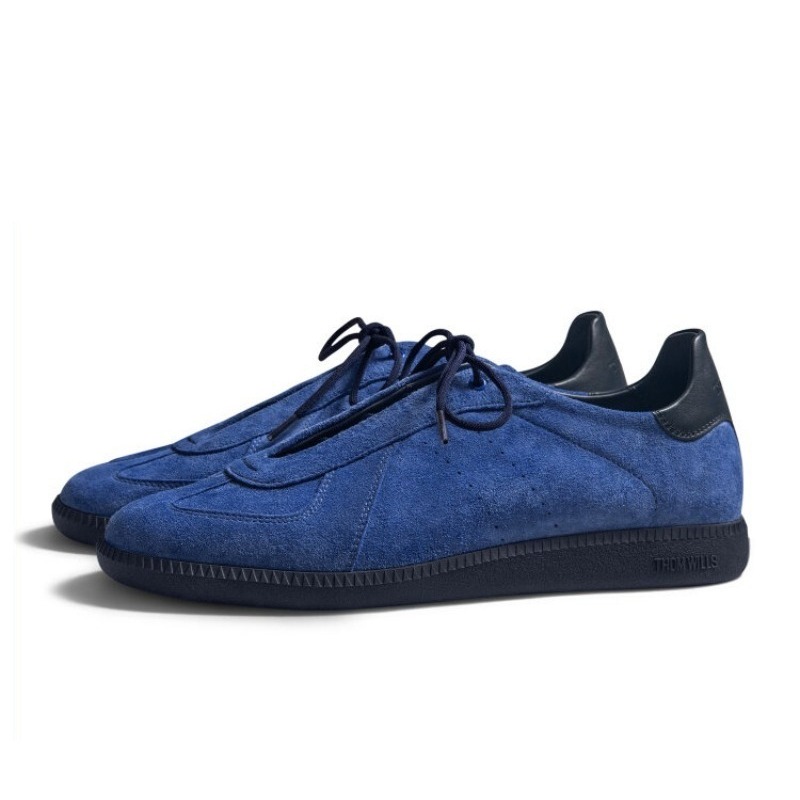 Luxury Cowhide Sneakers Blue C - Leatherwork Training ulasan dan harga