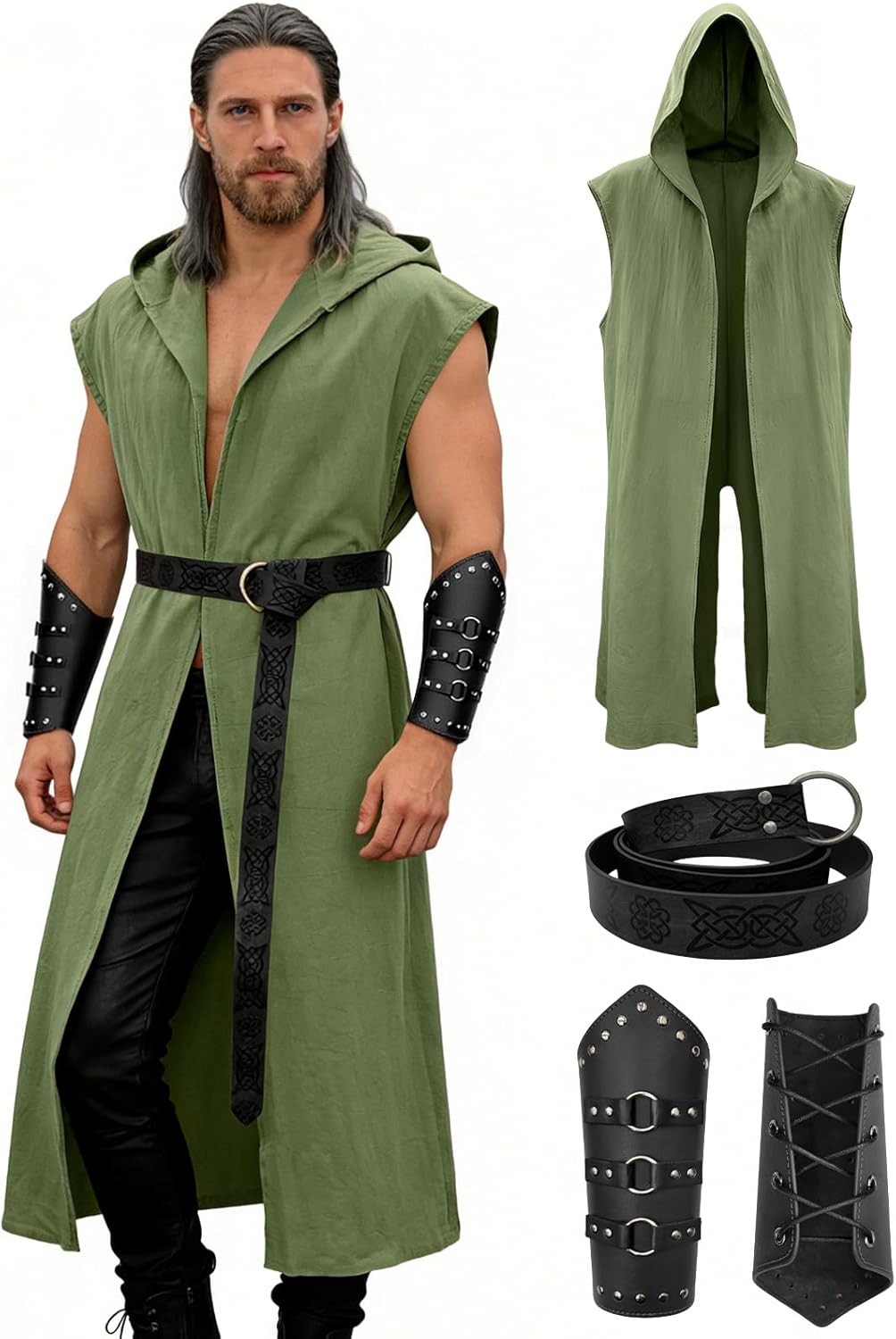 Men’s Renaissance Costume Set  - Leatherwork Fasteners ulasan dan harga