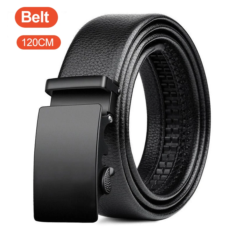 Business Men's Belt Metal Auto - Leather Works Belt ulasan dan harga