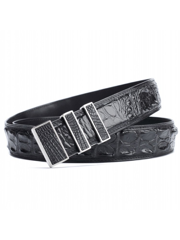 High Quality Men Crocodile Gen - Leather Works Belt ulasan dan harga