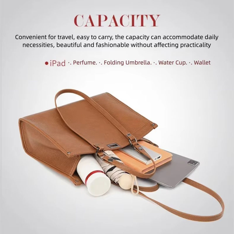 Women Large Capacity Tote Bag  - Leather Work Bag Women ulasan dan harga