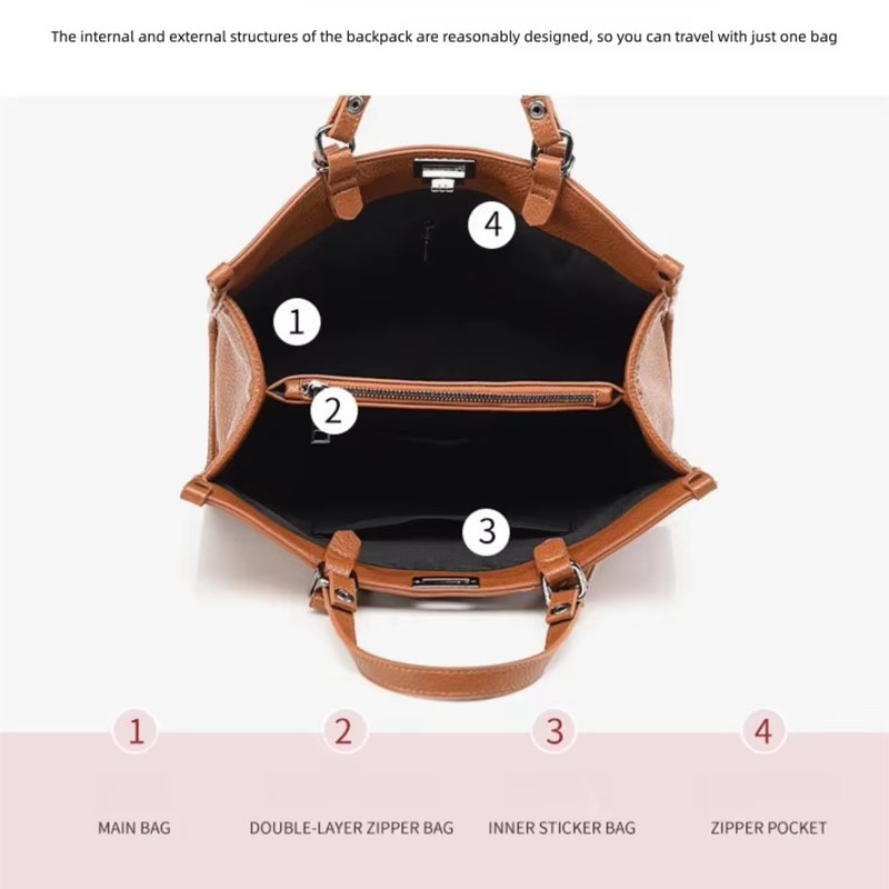 Women Large Capacity Tote Bag  - Leather Work Bag Women ulasan dan harga