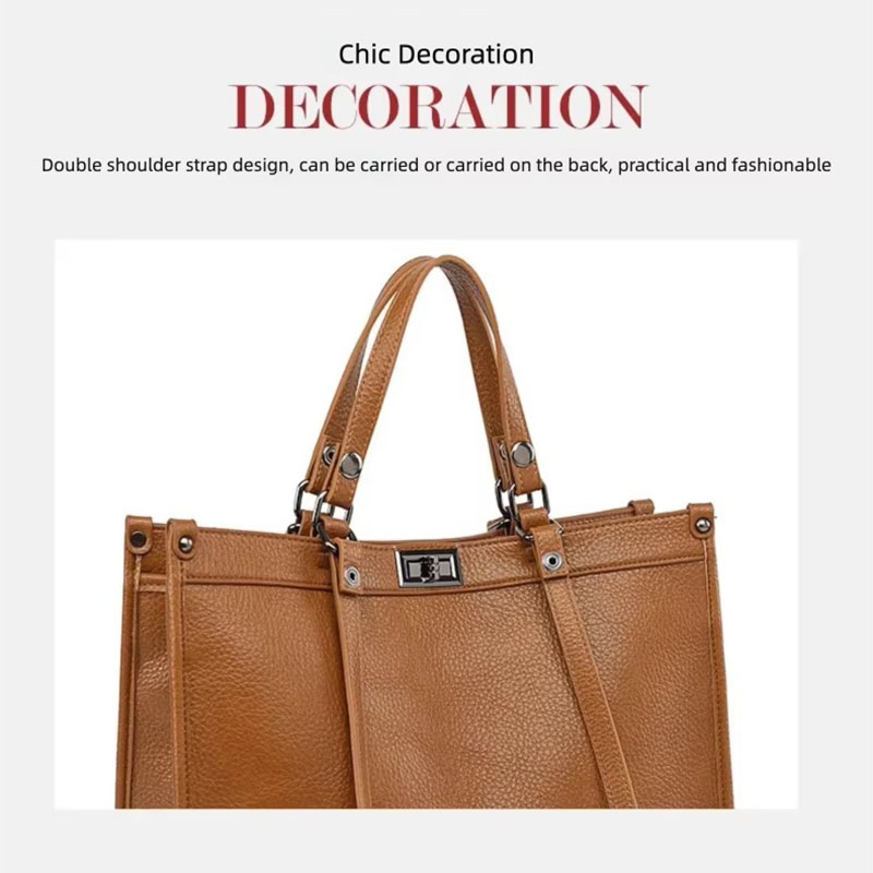 Women Large Capacity Tote Bag  - Leather Work Bag Women ulasan dan harga