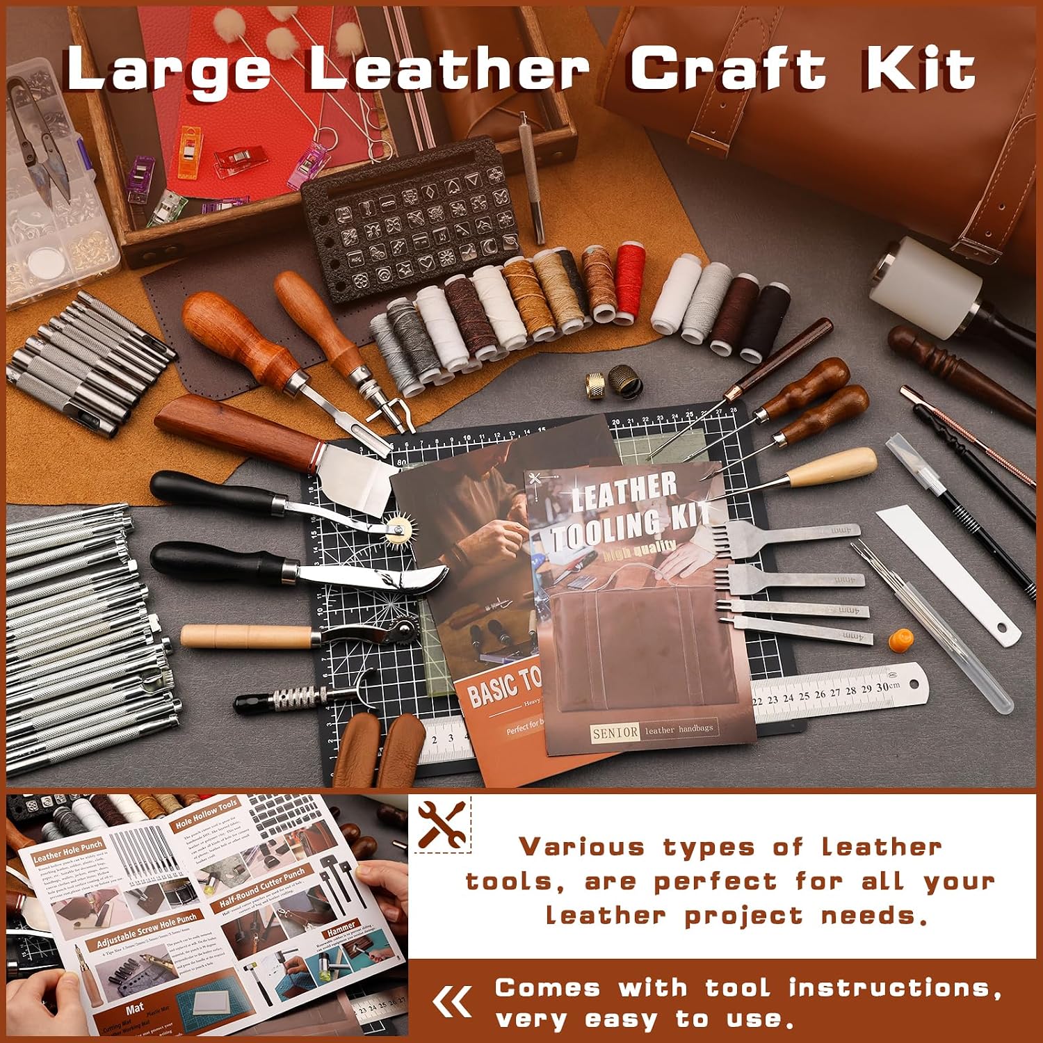 Leather Tooling Kit Leather Cr - Leather Works ulasan dan harga