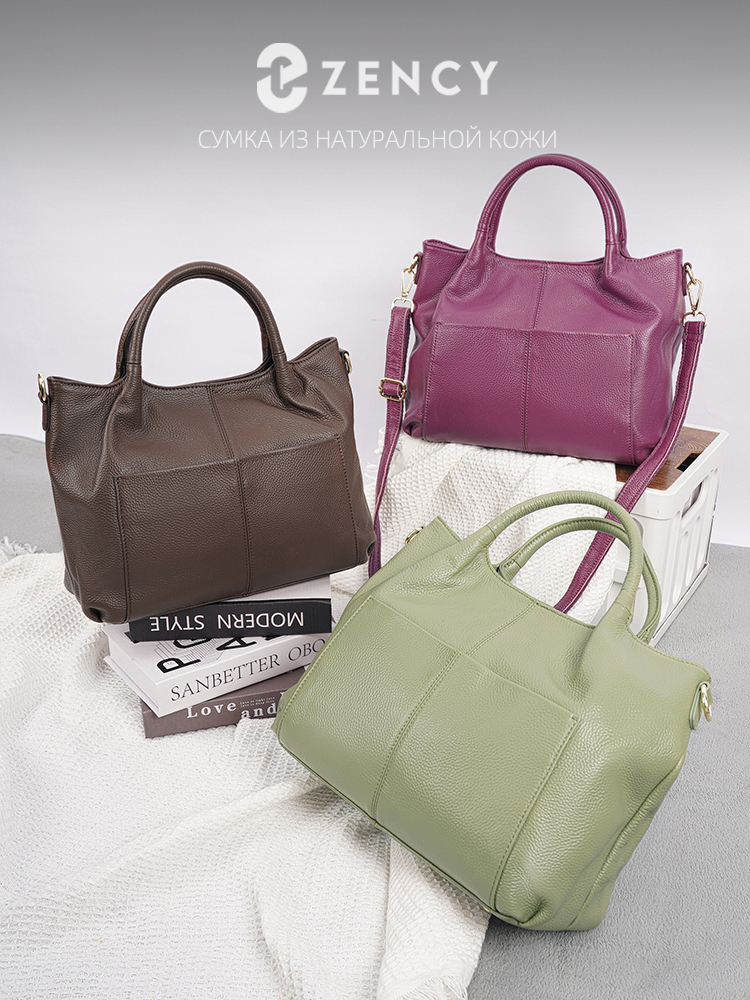 Zency Genuine Leather Large To - Leather Work Bag Women ulasan dan harga