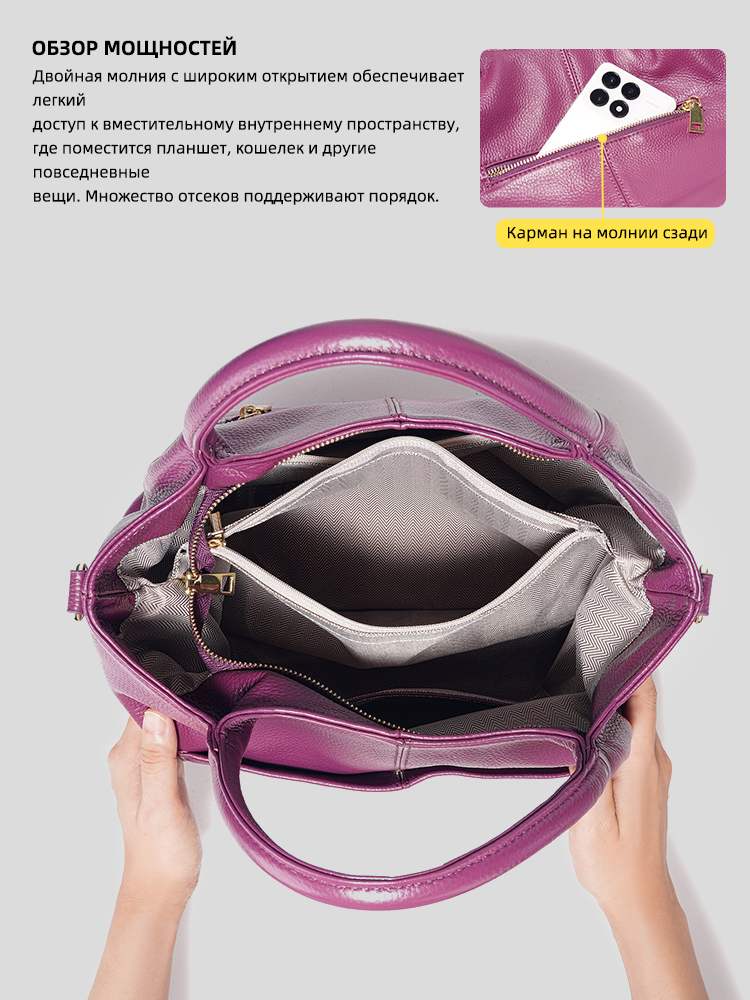Zency Genuine Leather Large To - Leather Work Bag Women ulasan dan harga