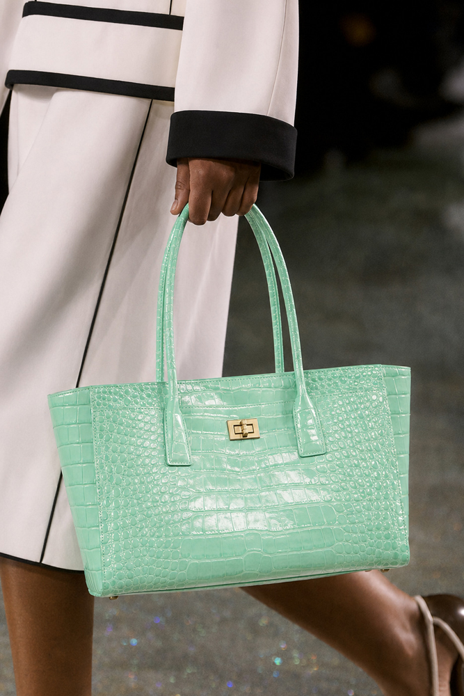 SHELKSBAG Glossy Crocodile Emb - Leather Work Bag Women ulasan dan harga