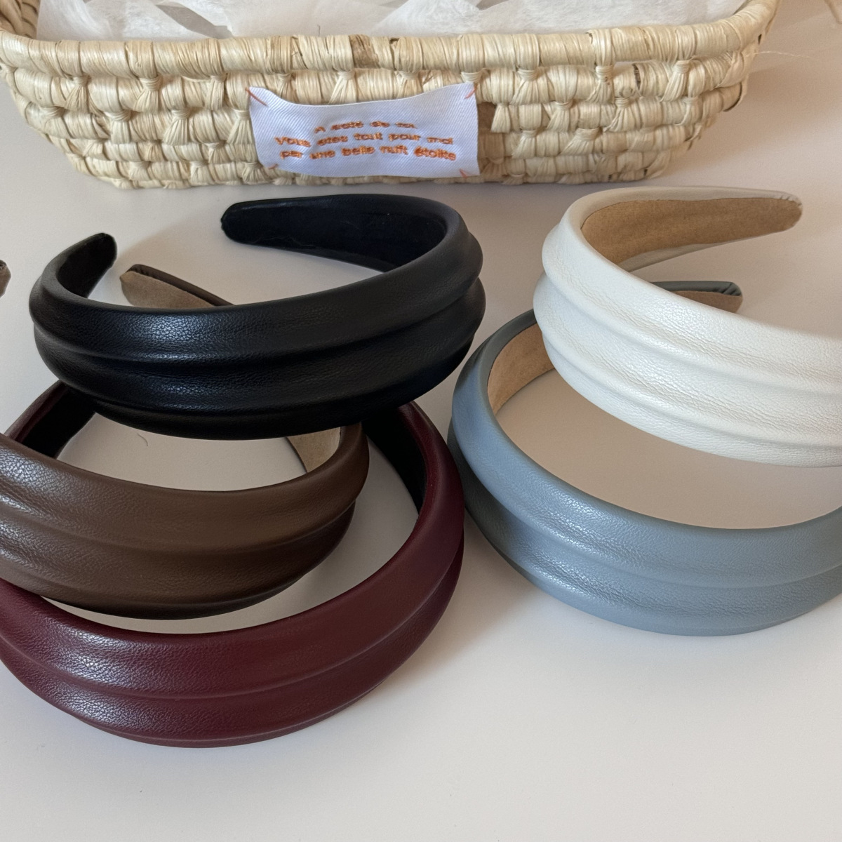 PU Leather Wide Headbands Hair - Leatherwork Pony ulasan dan harga
