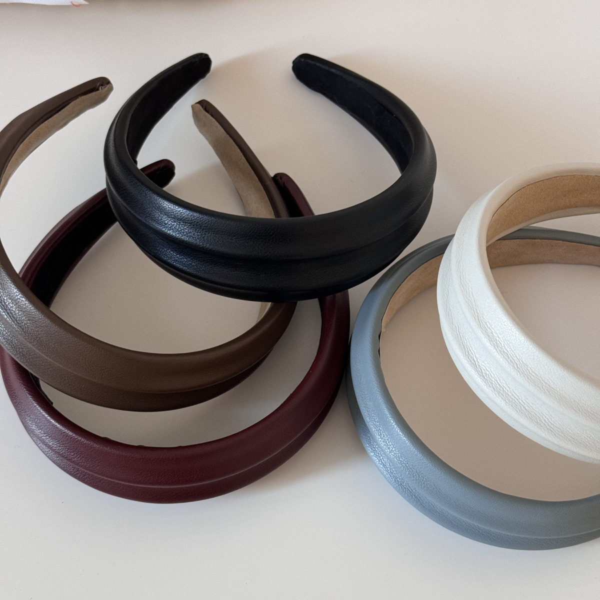PU Leather Wide Headbands Hair - Leatherwork Pony ulasan dan harga