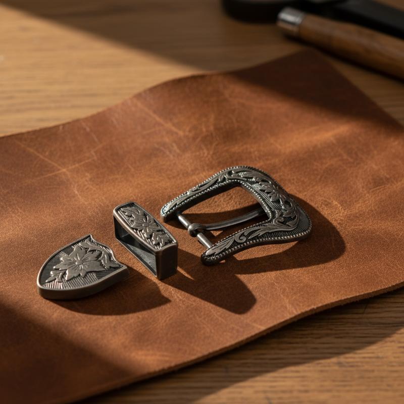 Floral Engraved Vintage Metal  - Leather Works Belt ulasan dan harga