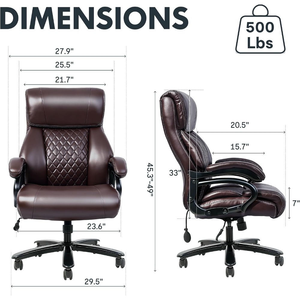 High-Capacity Office Chair for - Leather Works ulasan dan harga