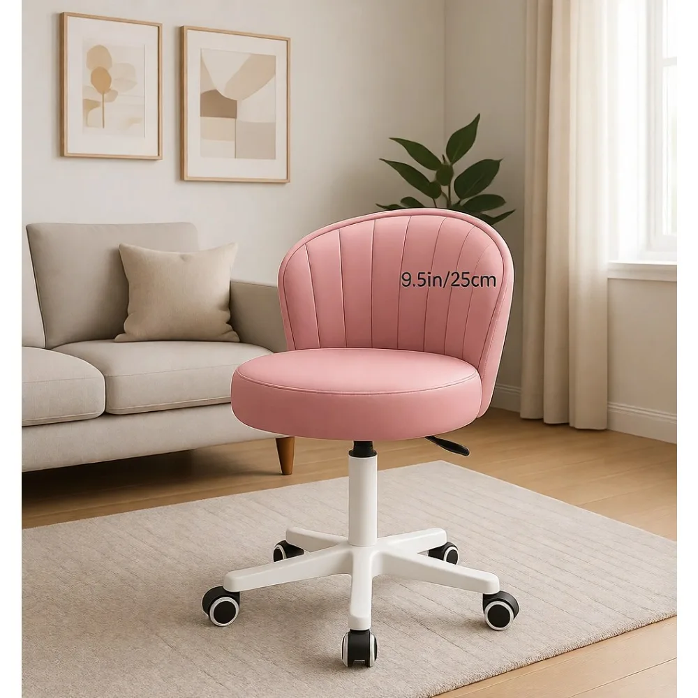 Round Rolling Desk Chair Armle - Leatherwork Desk ulasan dan harga