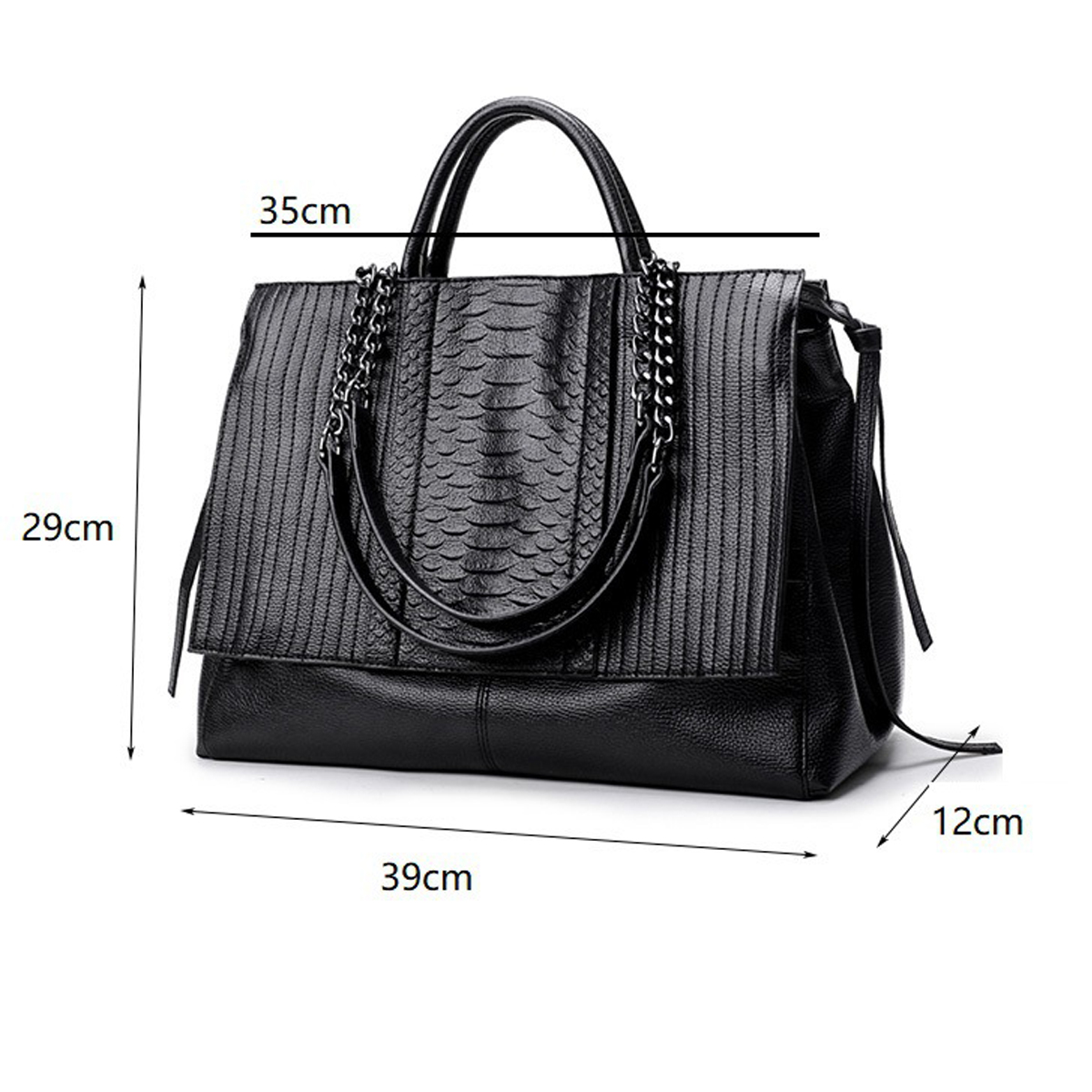 Elegant Tote Bag With Zipper,  - Leather Work Bag Women ulasan dan harga