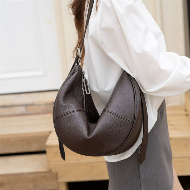 BURMINSA Genuine Leather Cresc - Leather Work Bag Women ulasan dan harga