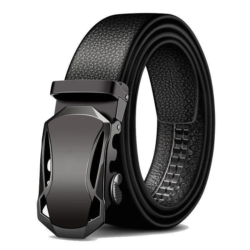 Belt Men Automatic Buckle Belt - Leather Works Belt ulasan dan harga