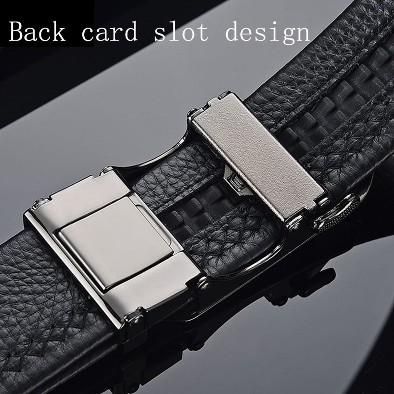 Belt Men Automatic Buckle Belt - Leather Works Belt ulasan dan harga