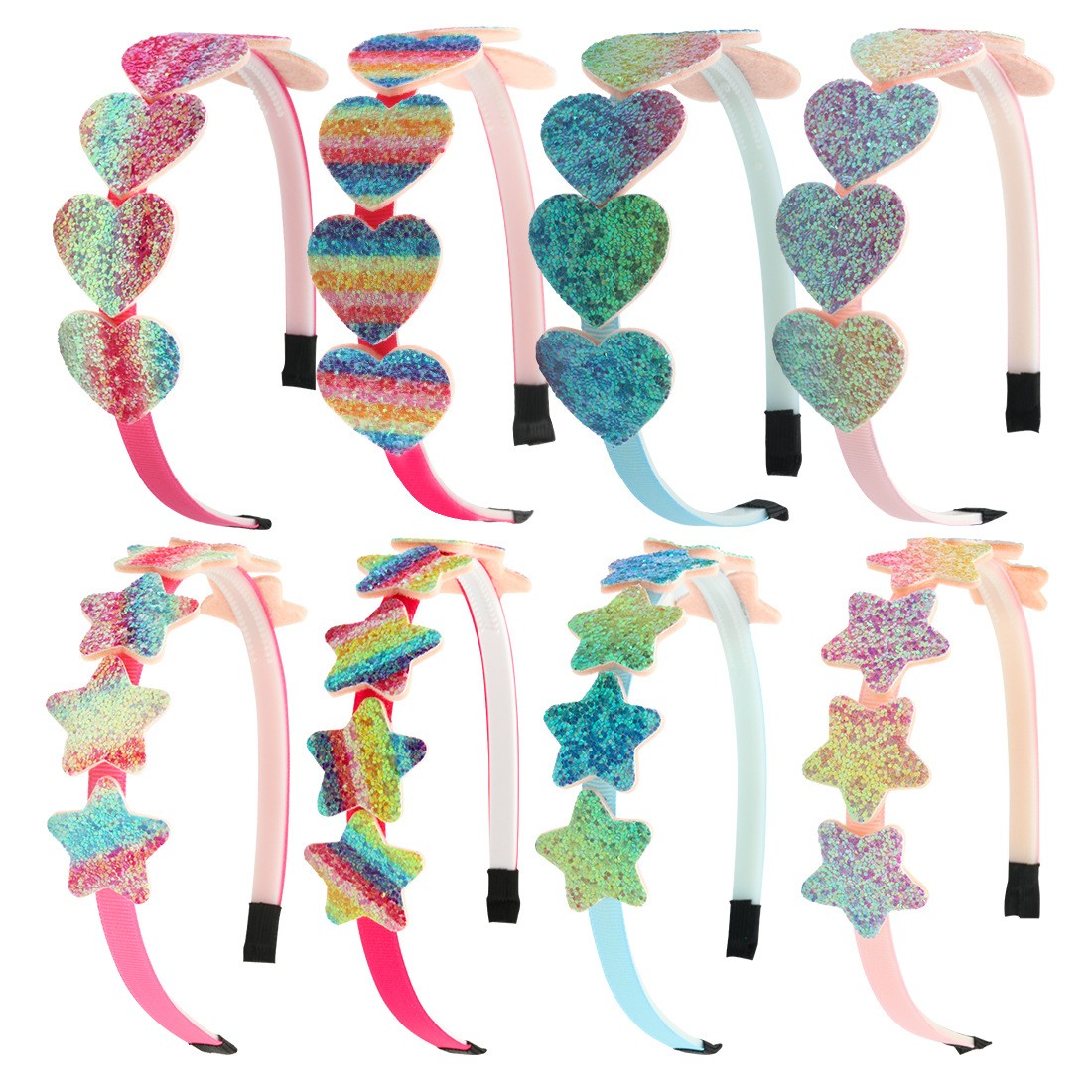 1pc Cute Heart Star Headbands  - Leatherwork Pony ulasan dan harga