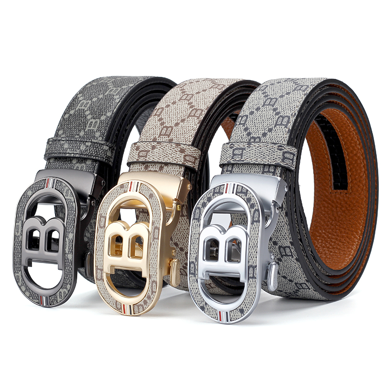 Fashion B Letter Auto Buckle B - Leather Works Belt ulasan dan harga