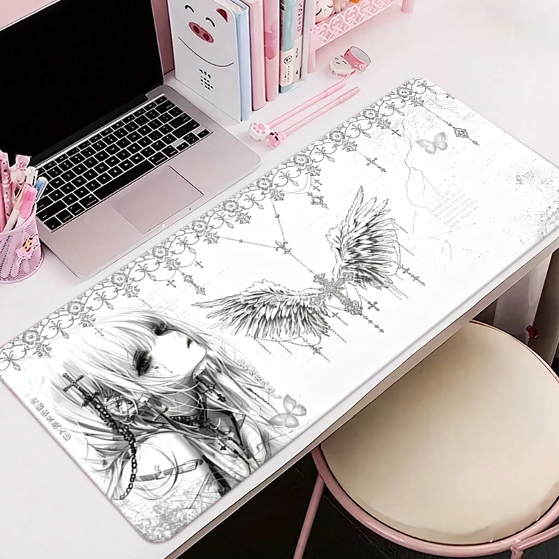Leather Mousepad Black White A - Leatherwork Desk ulasan dan harga