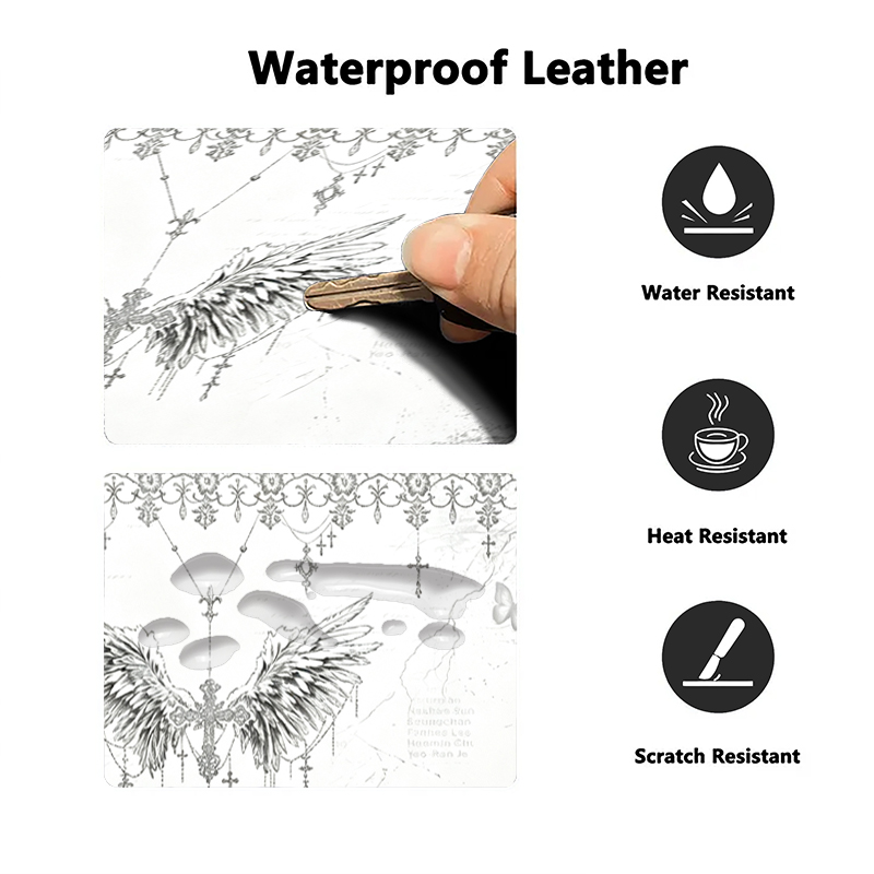 Leather Mousepad Black White A - Leatherwork Desk ulasan dan harga