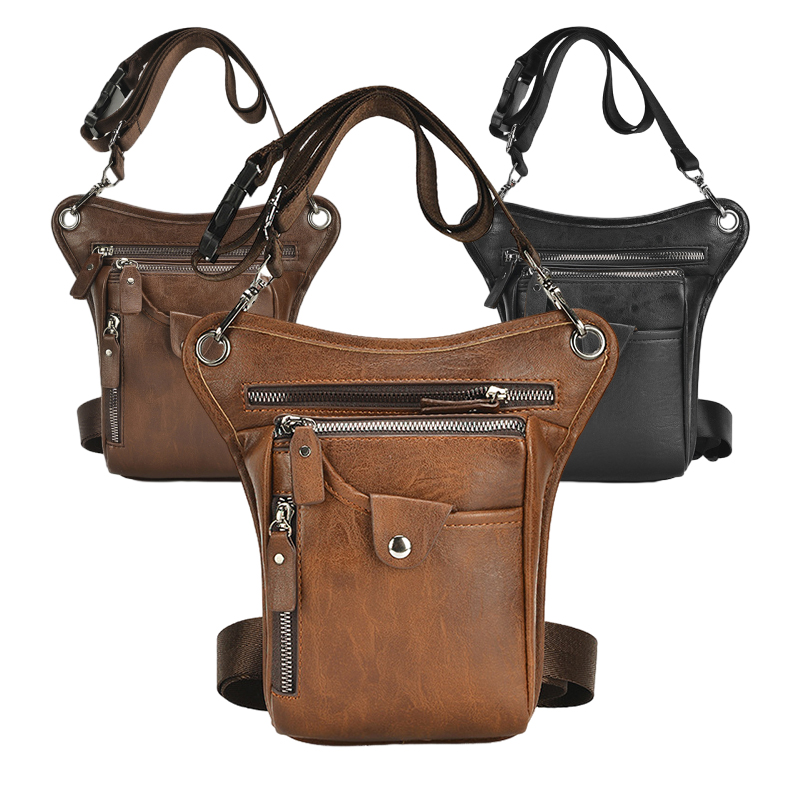 Vintage Pu Leather Waist Pack  - Leatherwork Fasteners ulasan dan harga