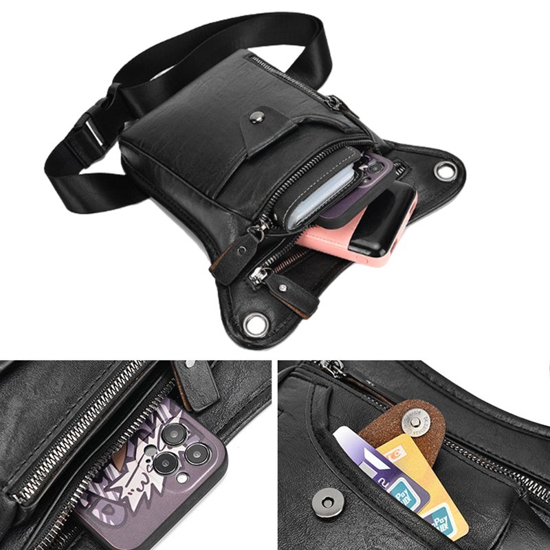 Vintage Pu Leather Waist Pack  - Leatherwork Fasteners ulasan dan harga