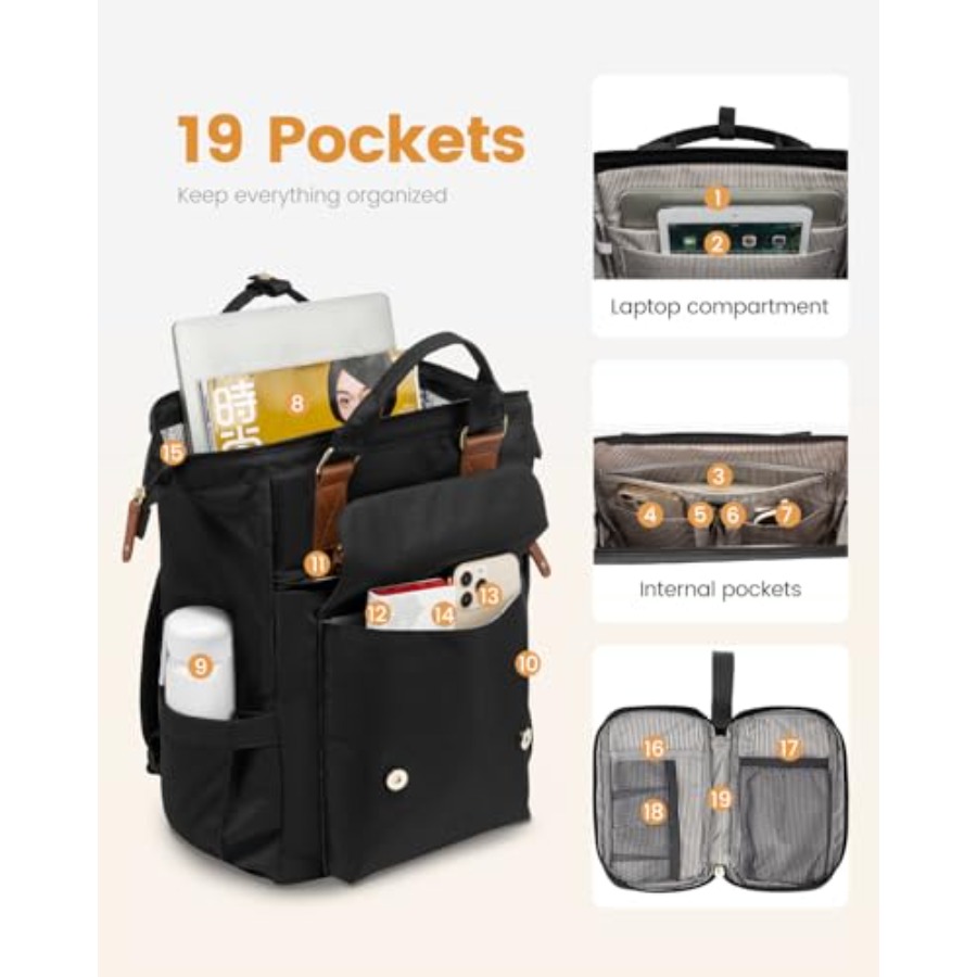 Laptop Backpack for Women, Tea - Leather Works ulasan dan harga