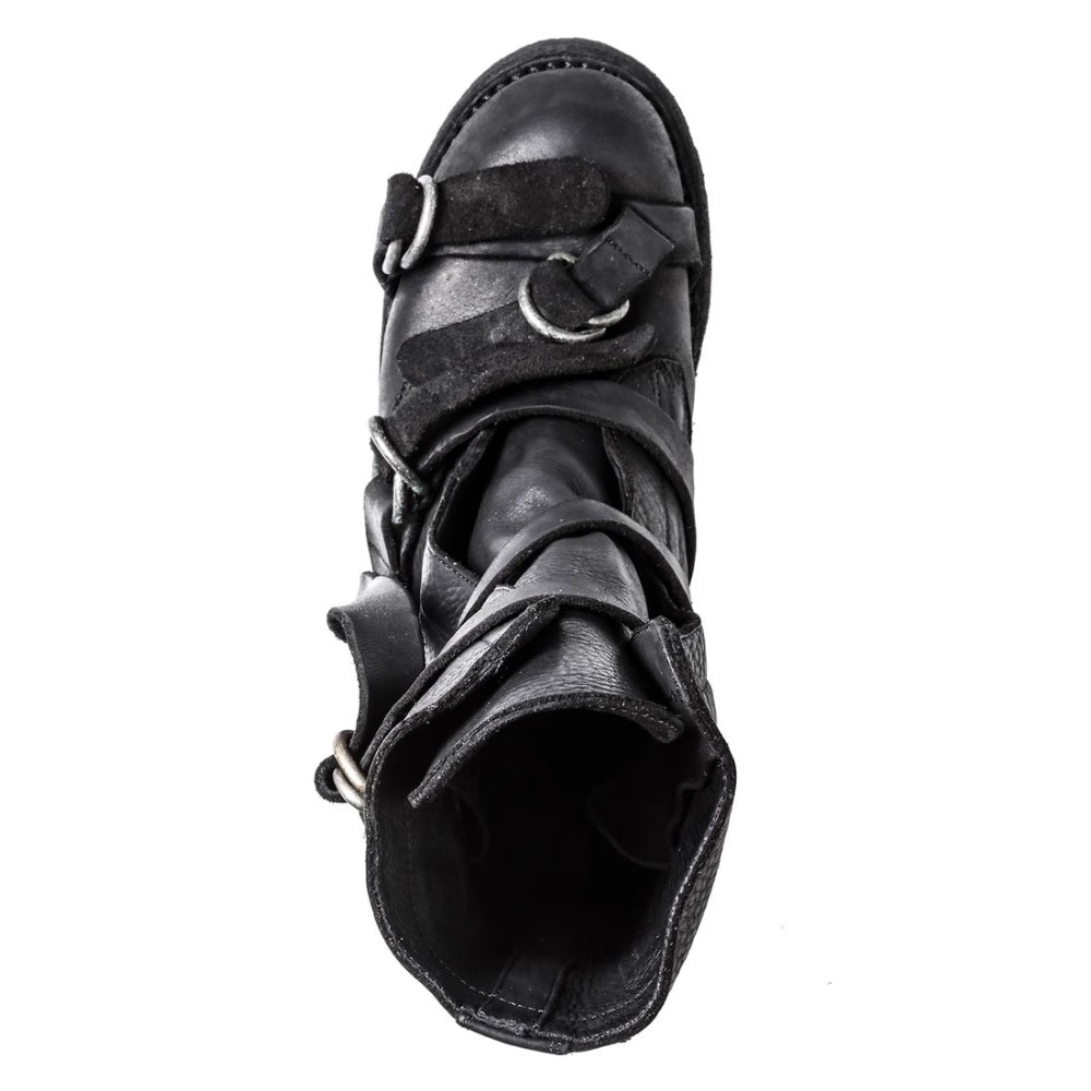 Men's Leather Motorcycle Boots - Leatherwork Fasteners ulasan dan harga