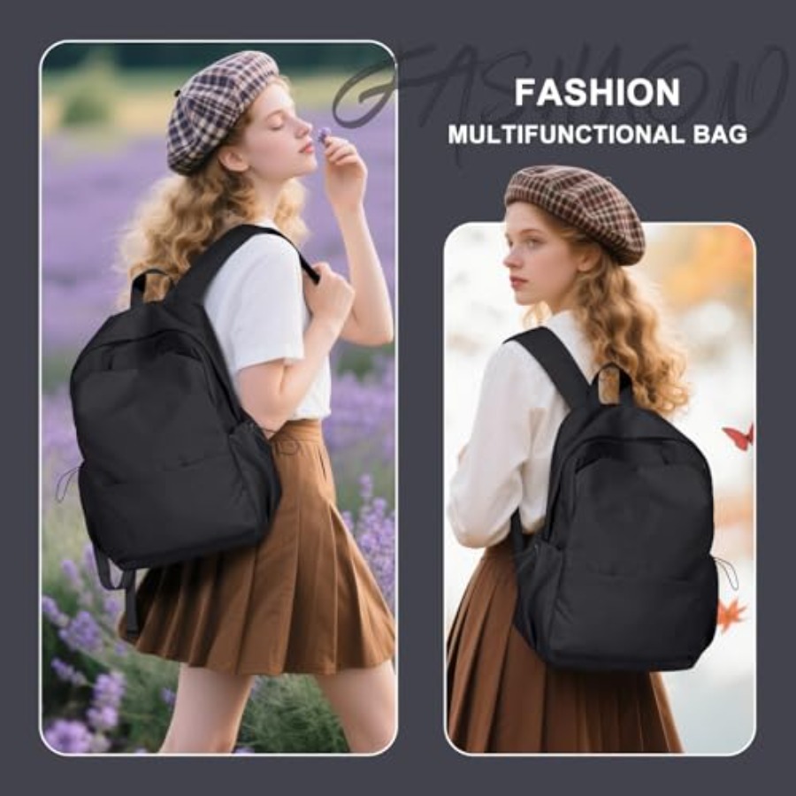 Black Backpack for Women, Smal - Leather Works ulasan dan harga