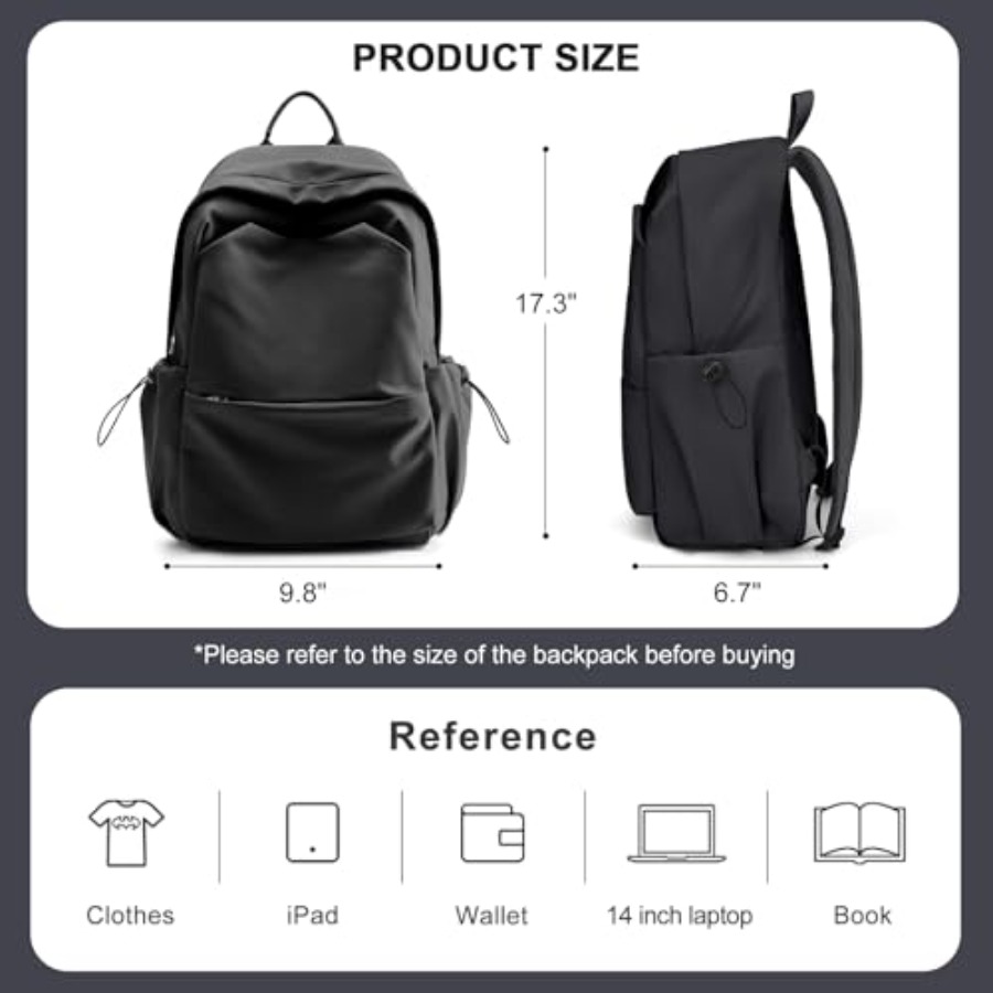 Black Backpack for Women, Smal - Leather Works ulasan dan harga